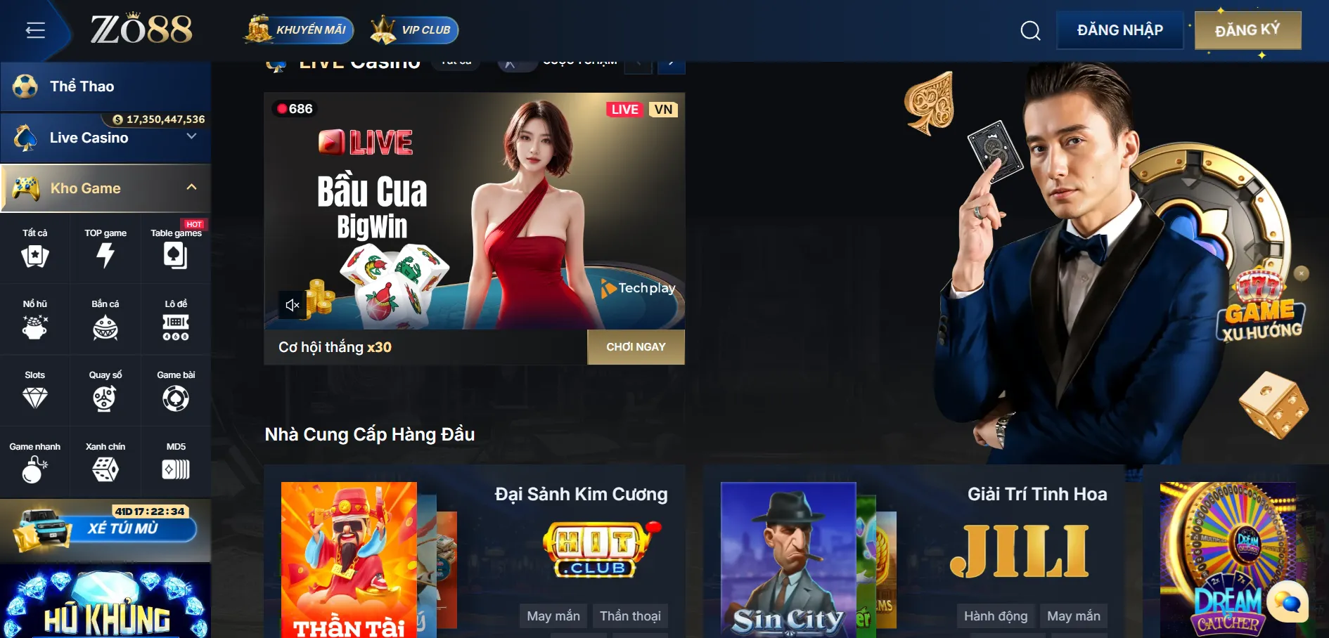 Sảnh game hot ở Zo88